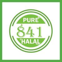 Projeto com halal folha Projeto 841 vetor