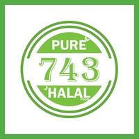 Projeto com halal folha Projeto 743 vetor