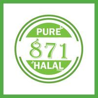 Projeto com halal folha Projeto 871 vetor