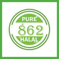 Projeto com halal folha Projeto 862 vetor