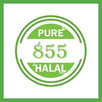 Projeto com halal folha Projeto 855 vetor