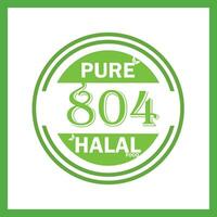 Projeto com halal folha Projeto 804 vetor