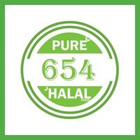 Projeto com halal folha Projeto 654 vetor