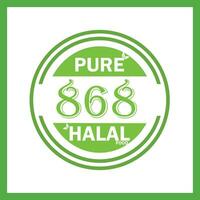 Projeto com halal folha Projeto 868 vetor