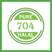 Projeto com halal folha Projeto 704 vetor