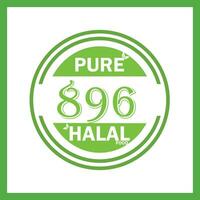 Projeto com halal folha Projeto 896 vetor