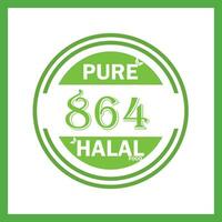 Projeto com halal folha Projeto 864 vetor