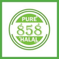 Projeto com halal folha Projeto 858 vetor