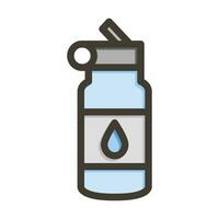 água garrafa vetor Grosso linha preenchidas cores ícone para pessoal e comercial usar.