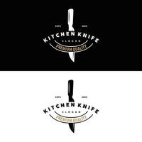 cozinha faca logotipo, chefe de cozinha faca logotipo vetor Projeto ilustração modelo
