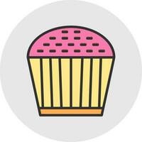 design de ícone de vetor de cupcake