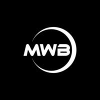 mwb carta logotipo projeto, inspiração para uma único identidade. moderno elegância e criativo Projeto. marca d'água seu sucesso com a impressionante isto logotipo. vetor