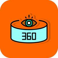 360 graus Visão vetor ícone Projeto