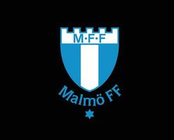 Malmo clube logotipo símbolo Suécia liga futebol abstrato Projeto vetor ilustração com Preto fundo