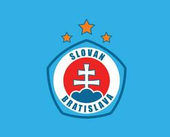 esloveno bratislava clube logotipo símbolo Eslováquia liga futebol abstrato Projeto vetor ilustração com ciano fundo