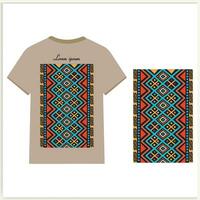desenhado à mão abstrato étnico fundo estilo ótimo para têxtil, camiseta Projeto vetor