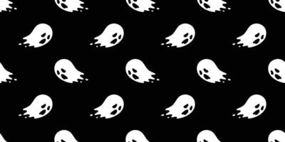 padrão sem costura fantasma vetor halloween repetição assustador lenço de papel de parede isolado fundo de azulejos diabo ilustração dos desenhos animados doodle design de papel de embrulho de presente