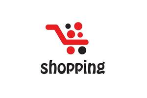 conectados fazer compras Shopping mercado conceito carrinho logotipo Projeto vetor o negócio modelo ícone. logótipo para loja, qualquer comercial, venda etc