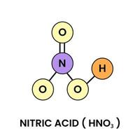 nítrico ácido químico Fórmula estrutura ícone placa símbolo Projeto vetor