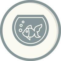 ícone de vetor de tigela de peixe