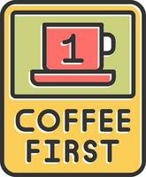 café primeiro vetor ícone