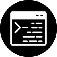 ícone de vetor terminal de código