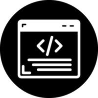 ícone de vetor de programação web