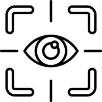 ícone de vetor de teste de olho