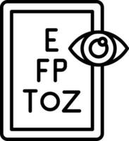 ícone de vetor de teste de olho