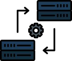 ícone de vetor de sincronização de dados