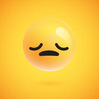 Lindo emoticon amarelo alta detalhado para web, ilustração vetorial vetor