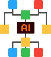 ícone de vetor de inteligência artificial