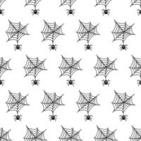 padrão sem emenda com teia de aranha. fundo de vetor de halloween