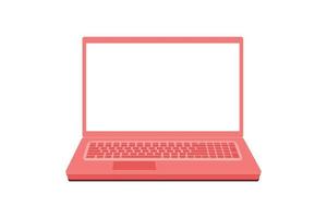 modelo de negócios moderno laptop rosa escritório em casa local de trabalho freelance vetor