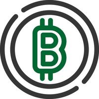 bitcoin criativo ícone Projeto vetor