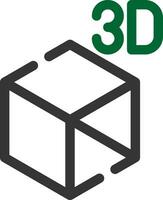 3d objeto criativo ícone Projeto vetor