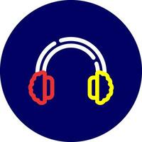 design de ícone criativo de protetores de ouvido vetor