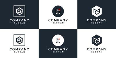 vetor de design de logotipo conjunto de monograma