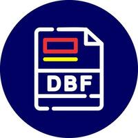 dbf criativo ícone Projeto vetor