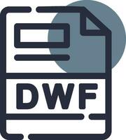 dwf criativo ícone Projeto vetor