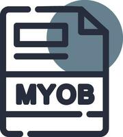 myob criativo ícone Projeto vetor