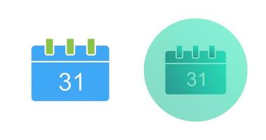 ícone de vetor de calendário exclusivo