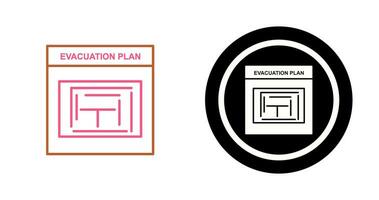 ícone de vetor de plano de evacuação