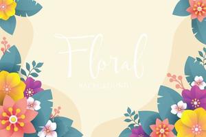 modelo de fundo floral lindo vetor