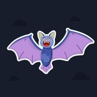 morcego em estilo cartoon. conceito de halloween. vetor