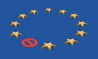 Ilustração para BREXIT - Grã-Bretanha saindo da UE, vetor