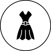 ícone de vetor de vestido feminino de casamento