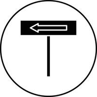 ícone de vetor de sinal de estrada