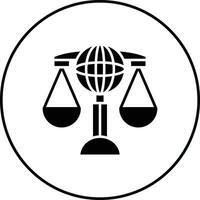 ícone de vetor de direito internacional