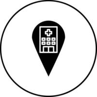 hospital localização vetor ícone